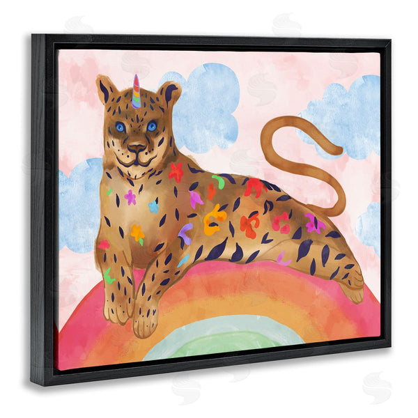 Stupell Industries Stupell Studio | Fantasy Jungle Cat On Mystical Rainbow
