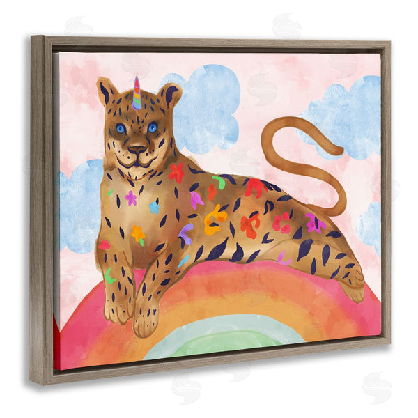 Stupell Industries Stupell Studio | Fantasy Jungle Cat On Mystical Rainbow