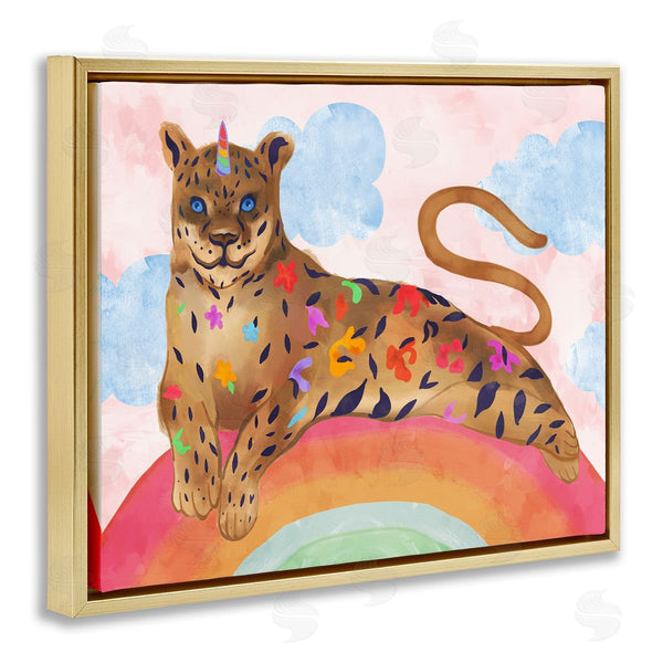Stupell Industries Stupell Studio | Fantasy Jungle Cat On Mystical Rainbow