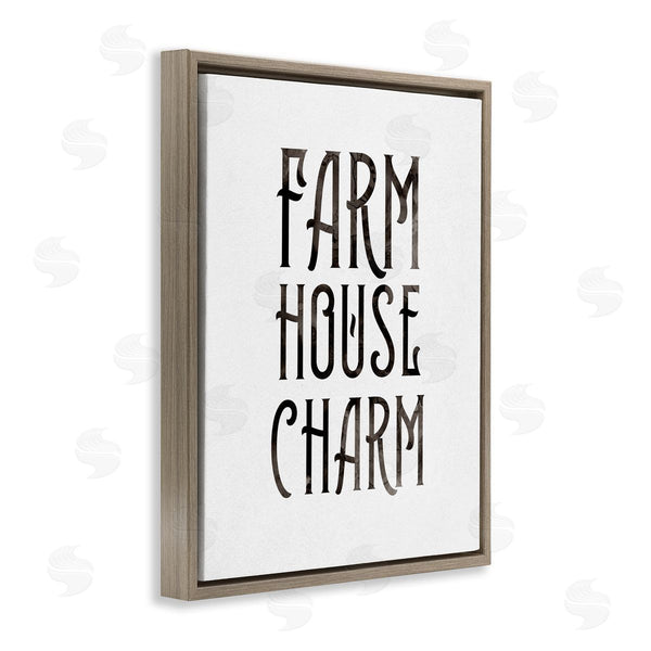 Stupell Industries Stupell Studio | Farm House Charm Phrase Abstract Grain Pattern Typography Wall Art