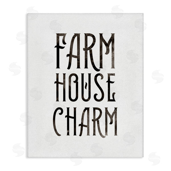 stupell industries Stupell Studio | Farm House Charm Phrase Abstract Grain Pattern Typography Wall Art