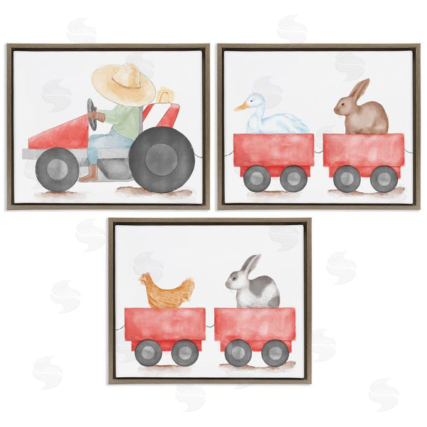 Stupell Industries Stupell Studio | Farmhouse Tractor Animals Wall Art