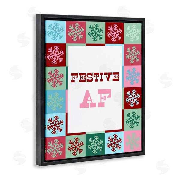 Stupell Industries Stupell Studio | Festive AF With Snowflakes Wall Art
