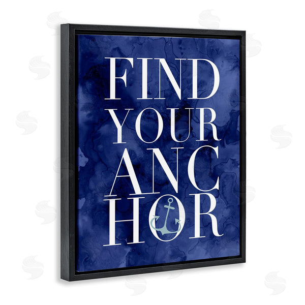 Stupell Industries Stupell Studio | Find Your Anchor Ocean Theme Anchor Text Wall Art