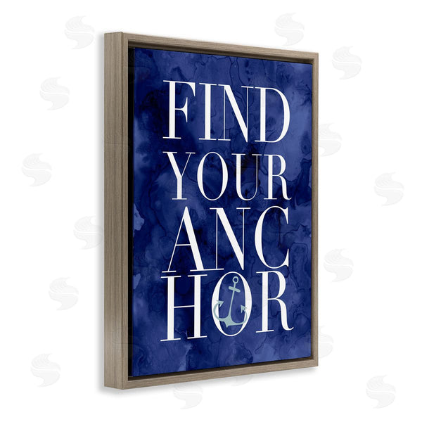 Stupell Industries Stupell Studio | Find Your Anchor Ocean Theme Anchor Text Wall Art