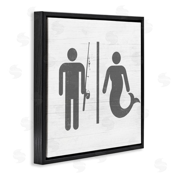 Stupell Industries Stupell Studio | Fisherman Or Mermaid Bathroom