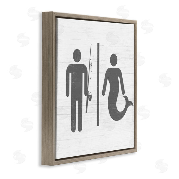 Stupell Industries Stupell Studio | Fisherman Or Mermaid Bathroom