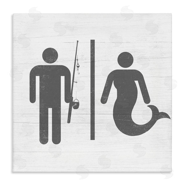 stupell industries Stupell Studio | Fisherman or Mermaid Bathroom