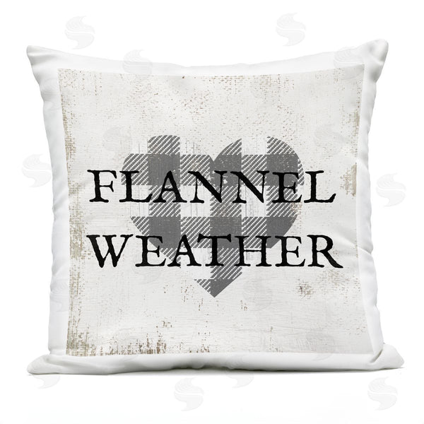 Stupell Industries Stupell Studio | Flannel Weather Vintage Plaid Heart Shape Printed Throw Pillow