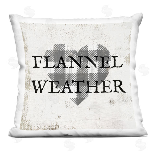 stupell industries Stupell Studio | Flannel Weather Vintage Plaid Heart Shape Printed Throw Pillow