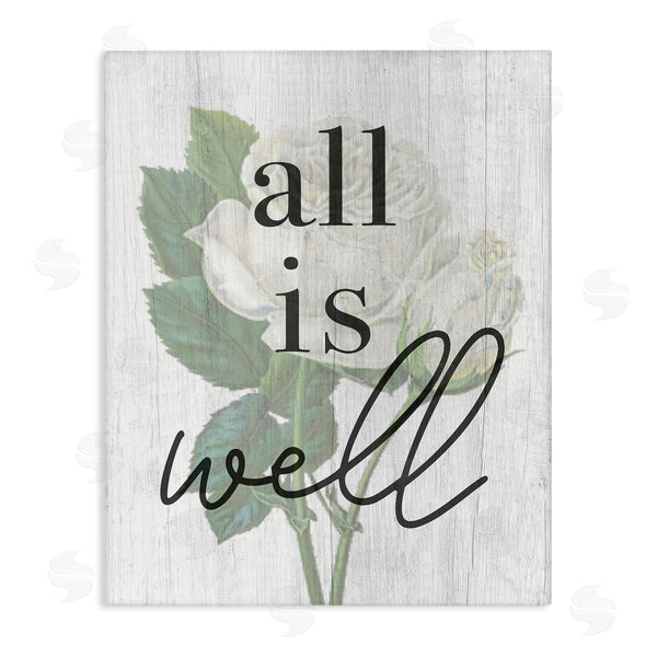 stupell industries Stupell Studio | Floral All is Well Phrase Wall Art
