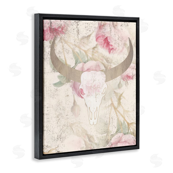 Stupell Industries Stupell Studio | Floral Cattle Skull Blooms Wall Art
