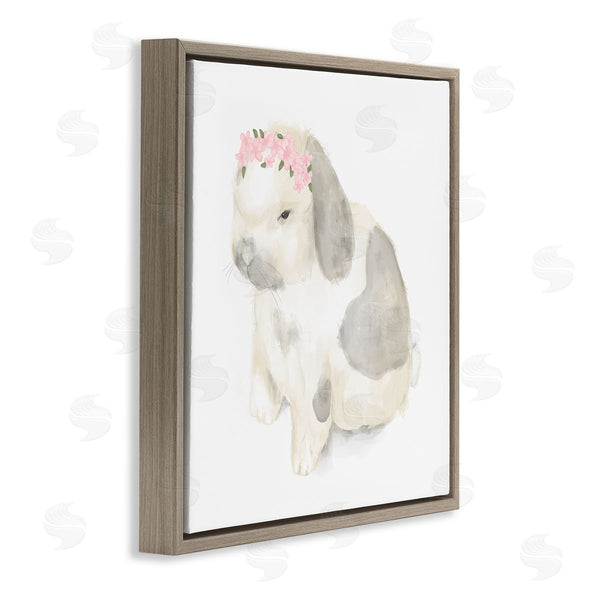 Stupell Industries Stupell Studio | Floral Crown Baby Bunny Soft Animal Illustration