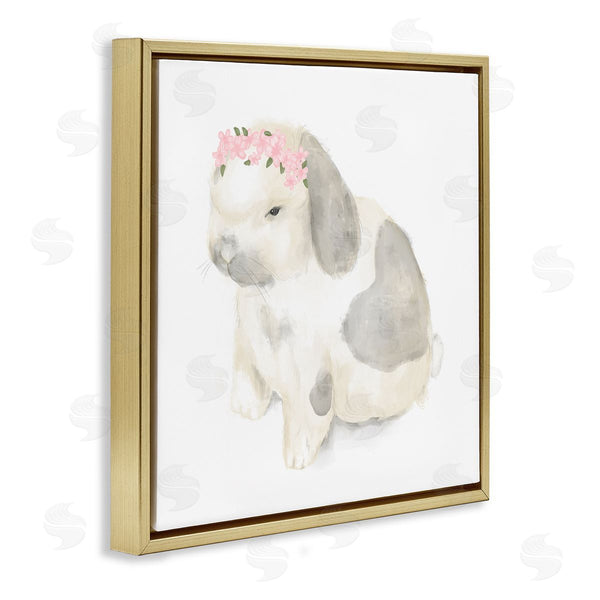 Stupell Industries Stupell Studio | Floral Crown Baby Bunny Soft Animal Illustration