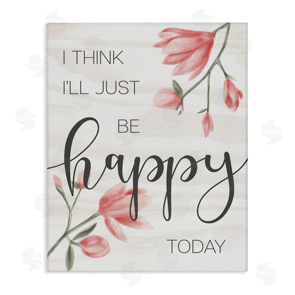stupell industries Stupell Studio | Floral Just Be Happy Inspirational Wall Art