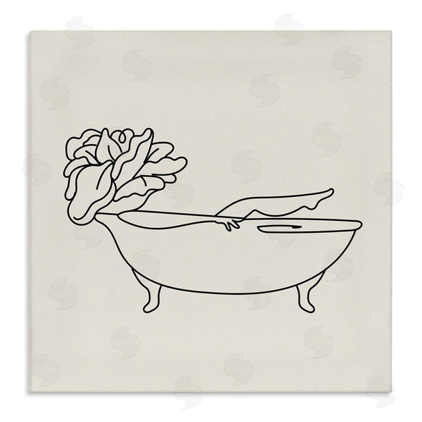 stupell industries Stupell Studio | Floral Person Bathing Line Doodle Wall Art