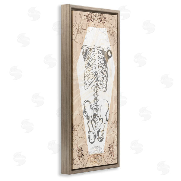 Stupell Industries Stupell Studio | Floral Skeleton Halloween Layered Wall Art