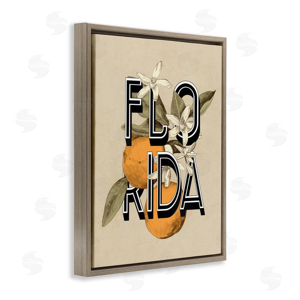 Stupell Industries Stupell Studio | Florida Orange Blossoms State Flower Typography Wall Art