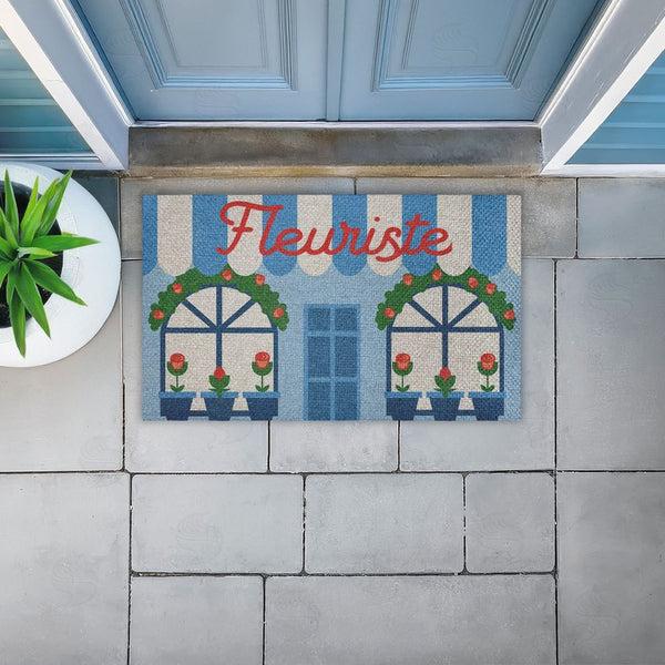 Stupell Industries Stupell Studio | Florist Shop Storefront Faux Sisal Door Mat