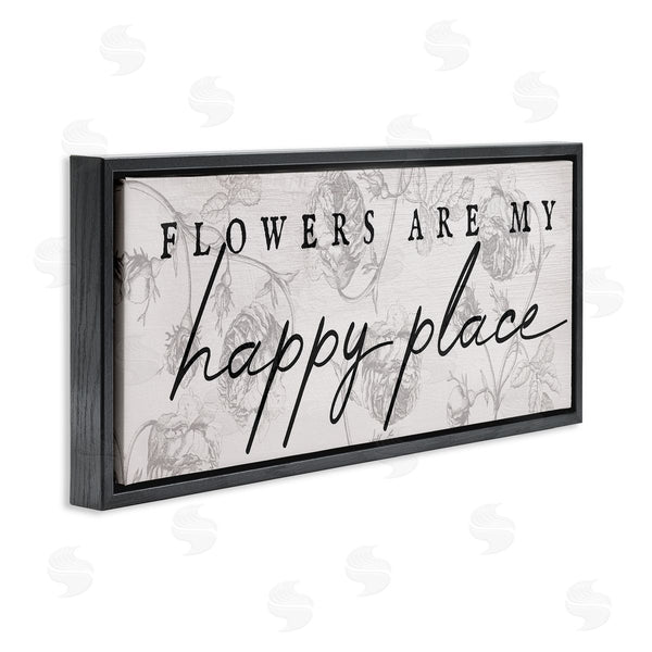 Stupell Industries Stupell Studio | Flowers Are Happy Place Wall Art