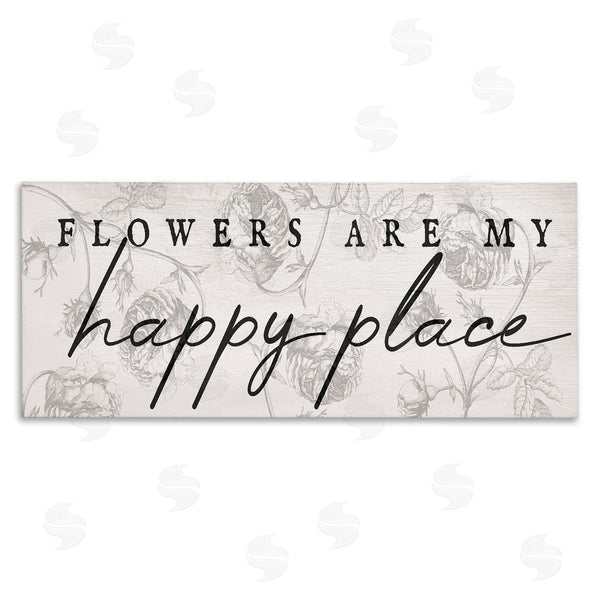 stupell industries Stupell Studio | Flowers Are Happy Place Wall Art