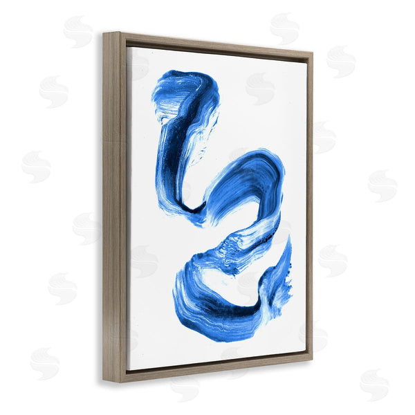 Stupell Industries Stupell Studio | Fluid Blue Paint Stroke Design