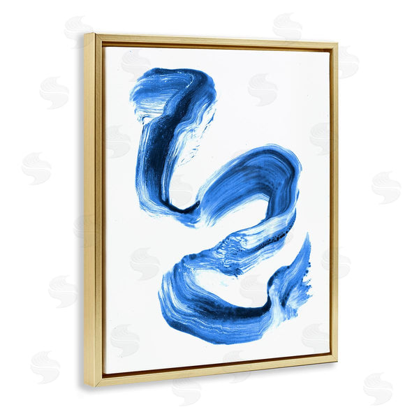 Stupell Industries Stupell Studio | Fluid Blue Paint Stroke Design