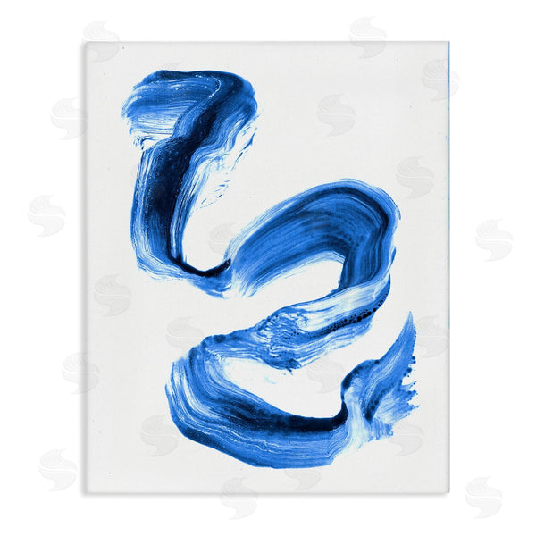 stupell industries Stupell Studio | Fluid Blue Paint Stroke Design