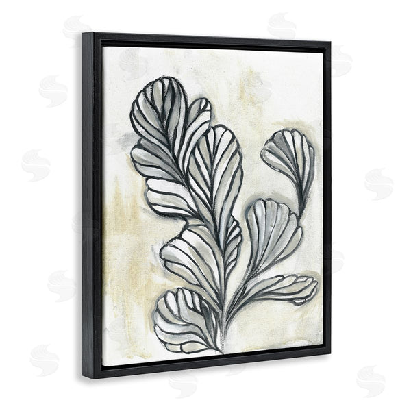 Stupell Industries Stupell Studio | Fluid Plant Stem Abstraction Minimal Black Beige