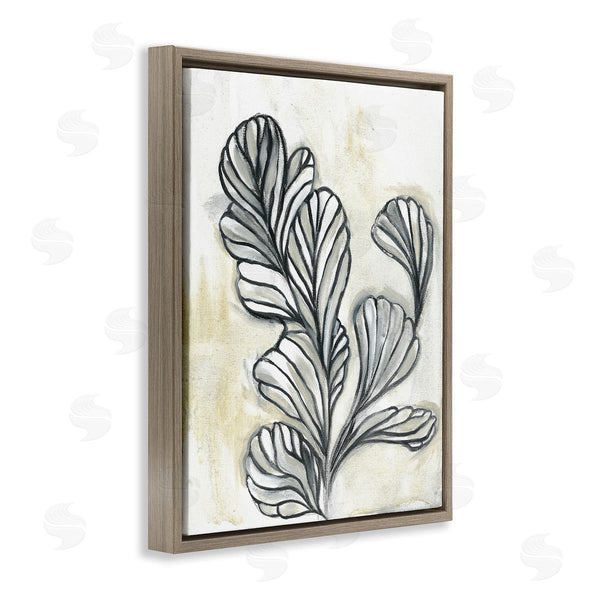 Stupell Industries Stupell Studio | Fluid Plant Stem Abstraction Minimal Black Beige