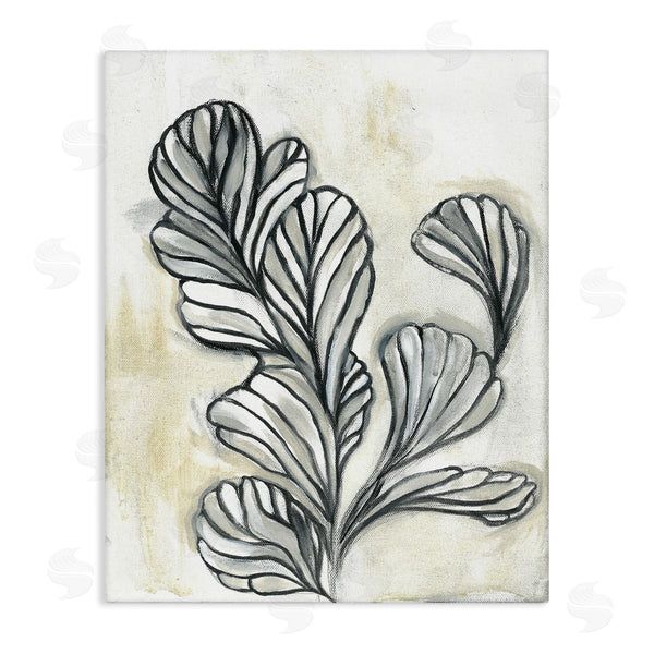 stupell industries Stupell Studio | Fluid Plant Stem Abstraction Minimal Black Beige