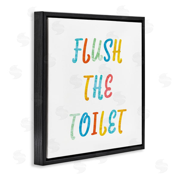 Stupell Industries Stupell Studio | Flush The Toilet Bathroom Rules Kids Typography Wall Art