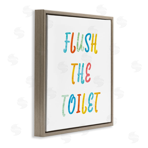Stupell Industries Stupell Studio | Flush The Toilet Bathroom Rules Kids Typography Wall Art
