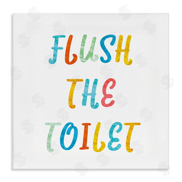 stupell industries Stupell Studio | Flush the Toilet Bathroom Rules Kids Typography Wall Art