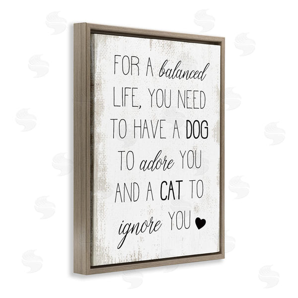 Stupell Industries Stupell Studio | For Balanced Life Pet Quote