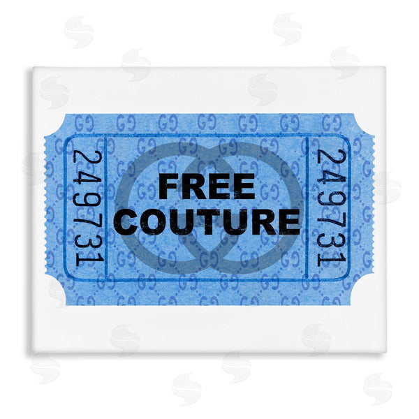 stupell industries Stupell Studio | Free Couture Blue Ticket Stub Wall Art