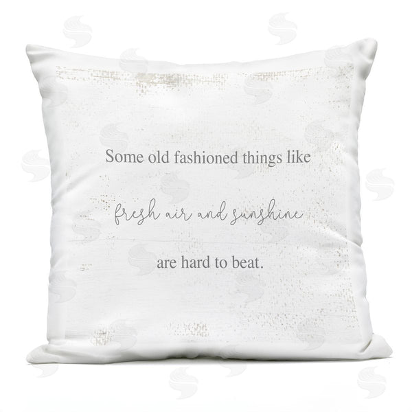 Stupell Industries Stupell Studio | Fresh Air & Sunshine Casual Weathered Phrase Printed Throw Pillow