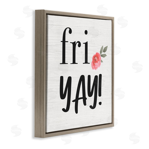 Stupell Industries Stupell Studio | Fri Yay Pink Flower Wall Art
