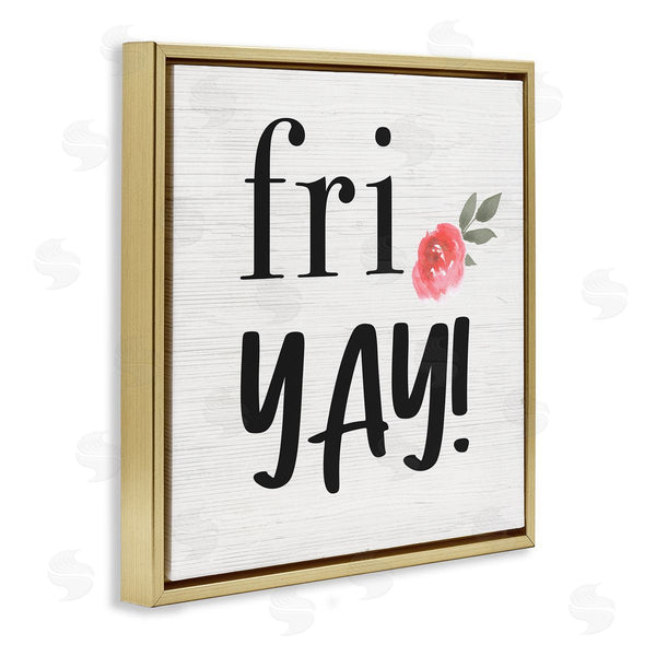Stupell Industries Stupell Studio | Fri Yay Pink Flower Wall Art