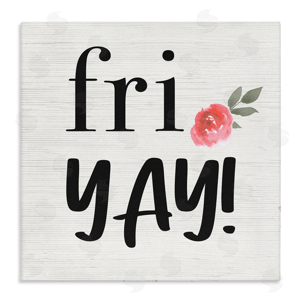 stupell industries Stupell Studio | Fri Yay Pink Flower Wall Art