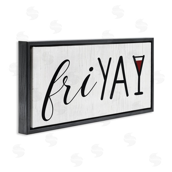 Stupell Industries Stupell Studio | Fri Yay With Martini Glass Wall Art