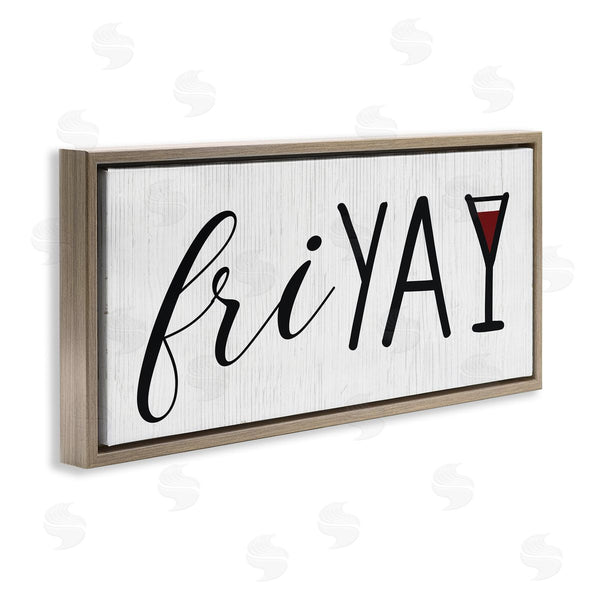 Stupell Industries Stupell Studio | Fri Yay With Martini Glass Wall Art