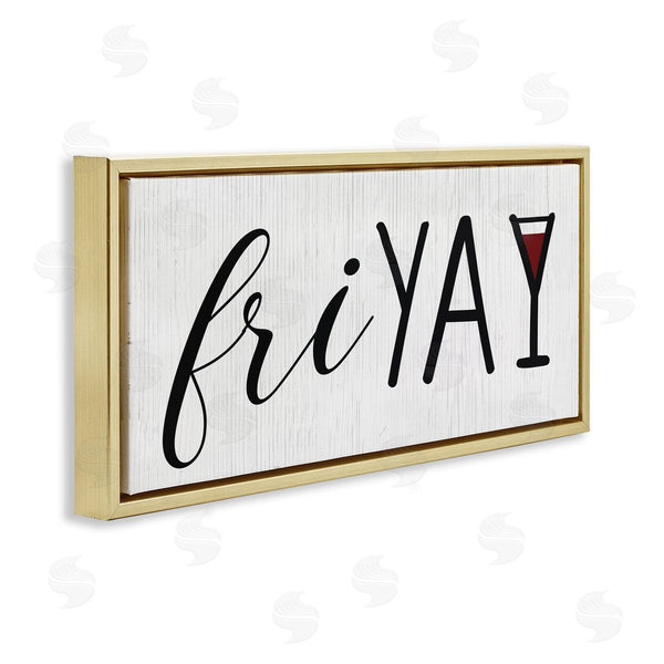 Stupell Industries Stupell Studio | Fri Yay With Martini Glass Wall Art