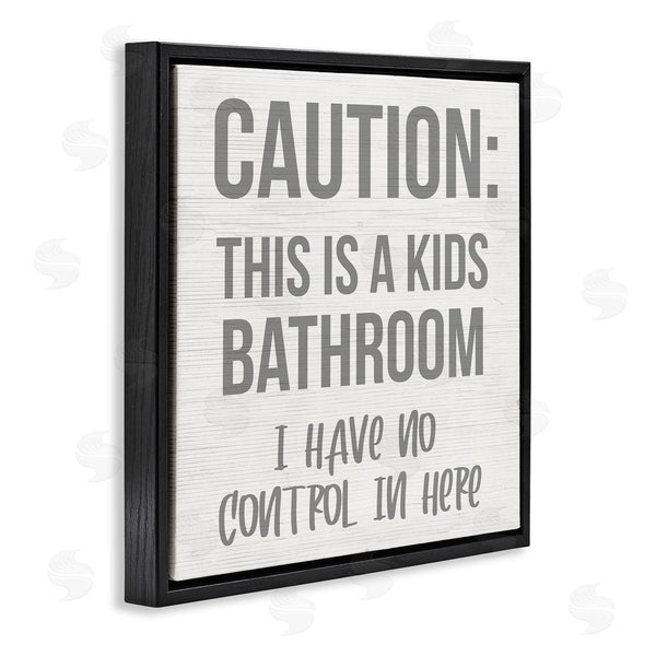 Stupell Industries Stupell Studio | Funny Caution Kid's Bathroom