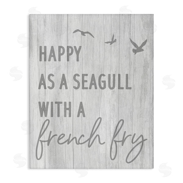 stupell industries Stupell Studio | Funny Happiness Phrase Rustic Seagull Beach Humor Wall Art
