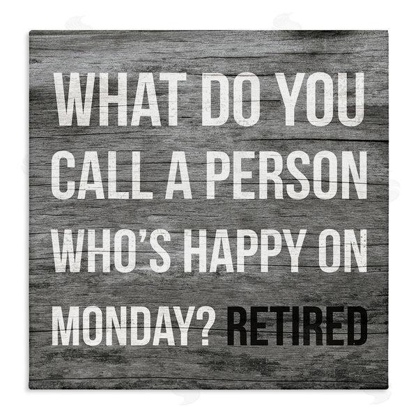 stupell industries Stupell Studio | Funny Happy On Monday Phrase Retirement Humor
