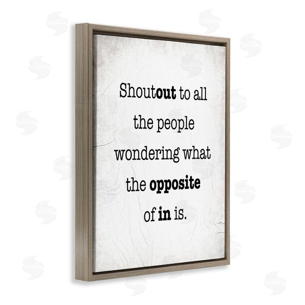 Stupell Industries Stupell Studio | Funny Out In Phrase Wall Art