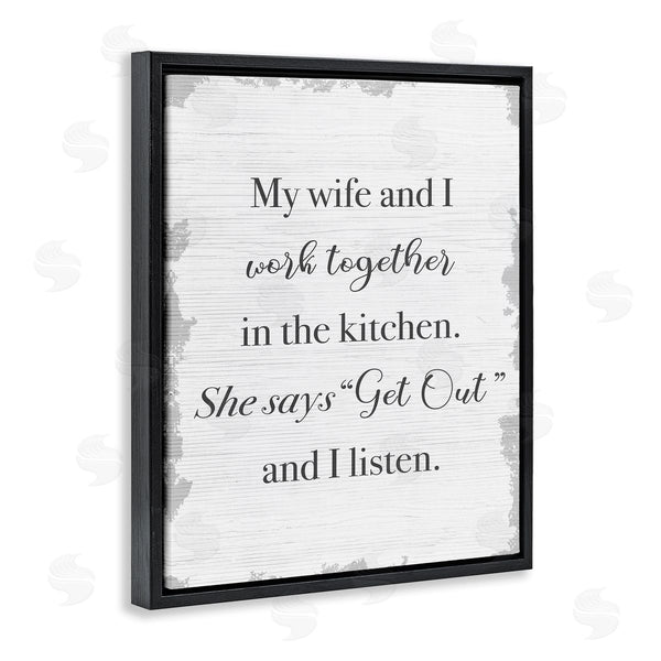 Stupell Industries Stupell Studio | Funny Work Together In Kitchen