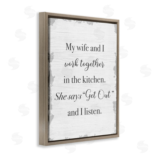 Stupell Industries Stupell Studio | Funny Work Together In Kitchen