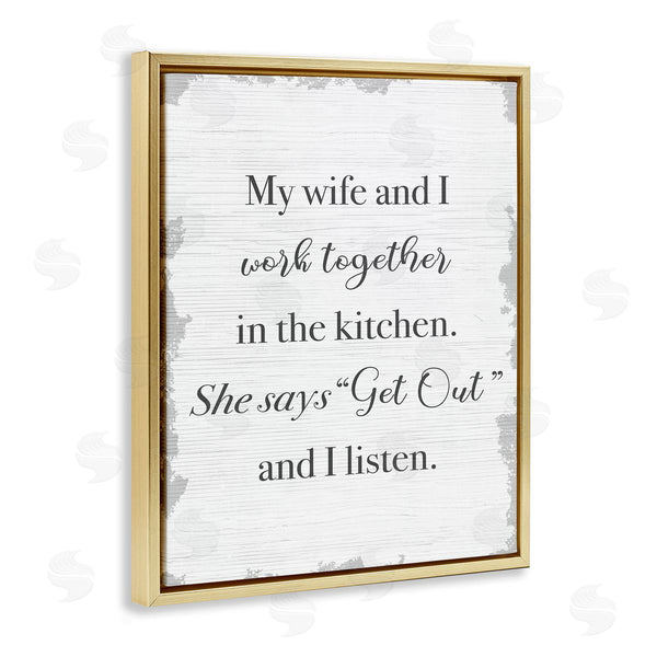 Stupell Industries Stupell Studio | Funny Work Together In Kitchen